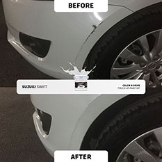 Before and after touch up repair 1